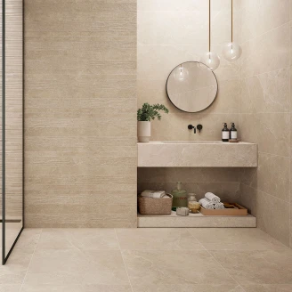Veggflis Pulse Beige Matt 40x120 cm